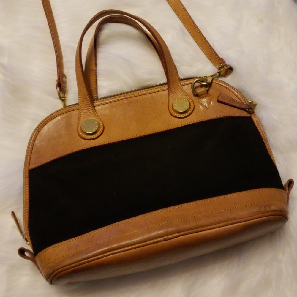 VTG DOONEY & BOURKE CANVAS AND LEATHER PURSE